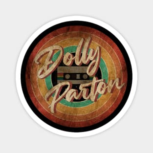 Dolly Parton Vintage Circle Art Magnet