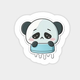 Cute Sad Little Crying Panda Magnet