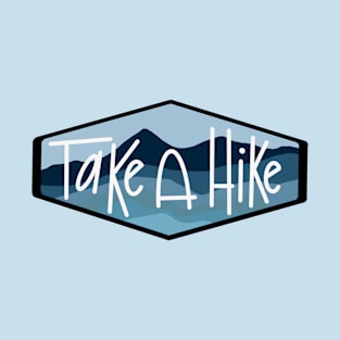 Take A Hike blue T-Shirt