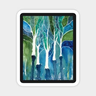 Fantasy Forest in Watercolor Magnet