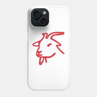 Simone Biles Greatest of All Time Red GOAT Drawing Phone Case