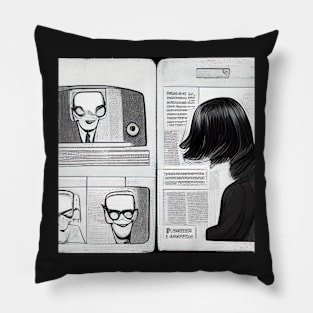 Newsreader | Comics Style Pillow