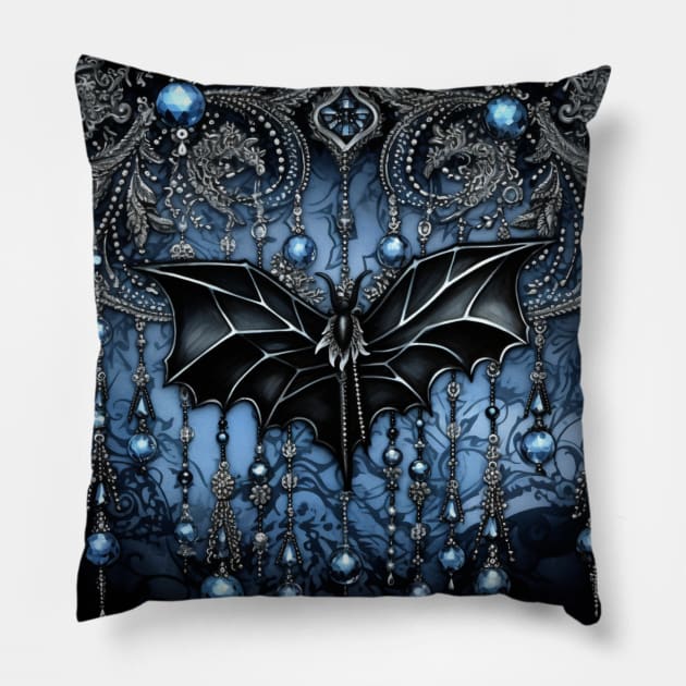 Black Bat Pillow by Enchanted Reverie