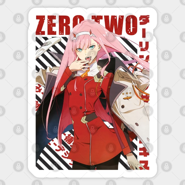 Darling in The Franxx Zero Two Anime Cartoon Characters Scroll
