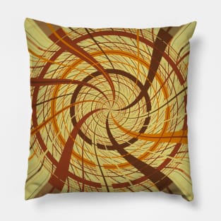 Brown vortex Pillow