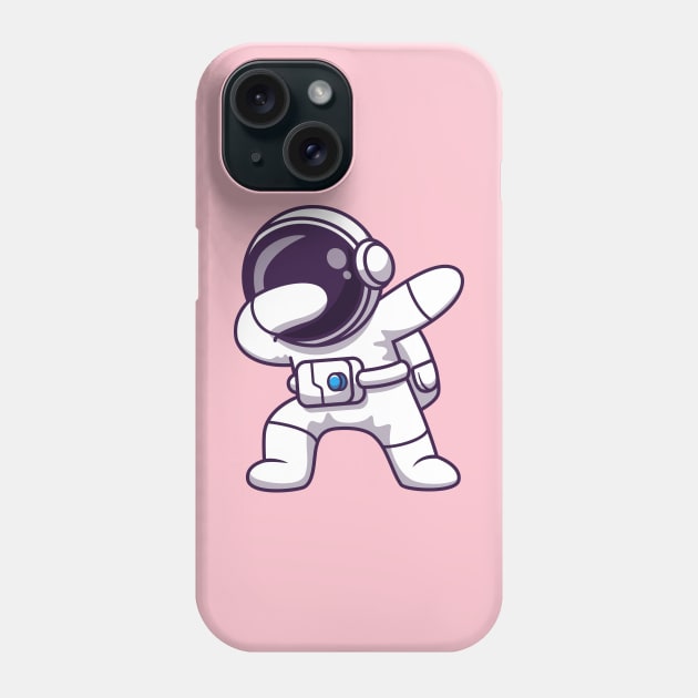 Astronaut Dabbing Cartoon Phone Case by Catalyst Labs