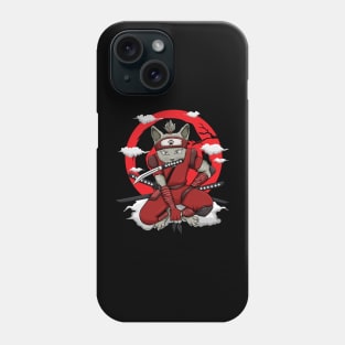 Ninja Cat Japanese Samurai Katana Ninja Kitty Kawaii Graphic Phone Case