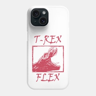 T-Rex Flex Dino Distressed Retro Red Phone Case