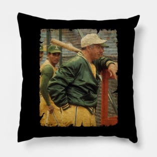 Joe DiMaggio and Bert Campaneris in Oakland Athletics Pillow