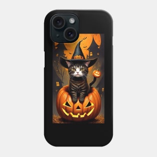 Cute Cat With Halloween Theme Phone Case