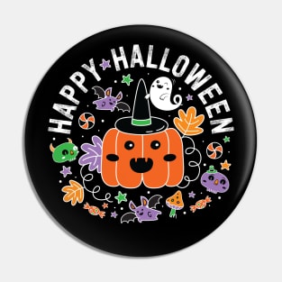 Spooky Cute Kawaii Halloween Pumpkin Bat Ghost Pin
