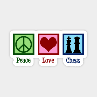 Peace Love Chess Magnet