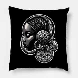 Afrocentric Woman Music Pillow