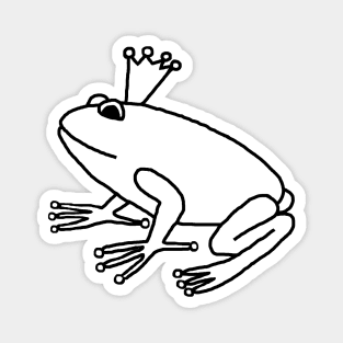 Frog Prince Minimal Line Drawing Magnet