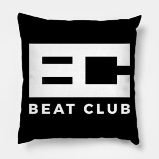 Beat Club Logo w/ Text (White) Pillow