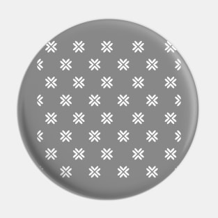 Minimal Cross Pattern Grey Pin