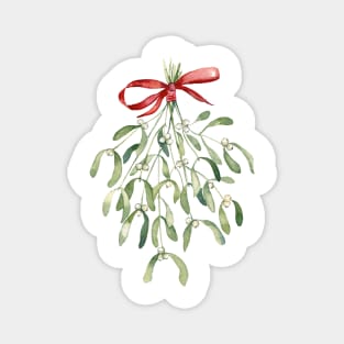 Mistletoe Christmas art. Magnet