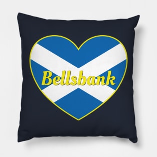 Bellsbank Scotland UK Scotland Flag Heart Pillow