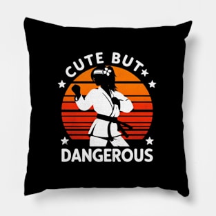 cute but dangerous karate Pillow