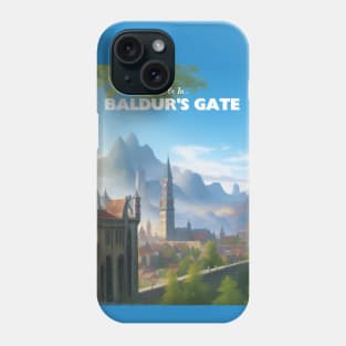 Baldur's Gate Tourism Poster - BG3-Inspired Tourist Propaganda Phone Case