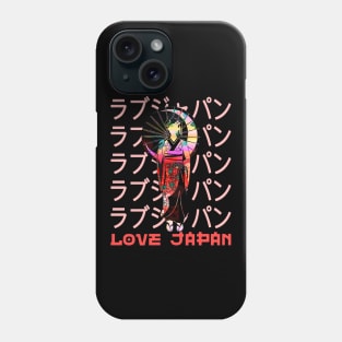 Geisha Traditional Japanese Symbol Word Kanji Love Japan Retro 259 Phone Case