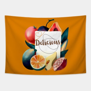 Delicious fruits picked from an organic orchard Tapestry