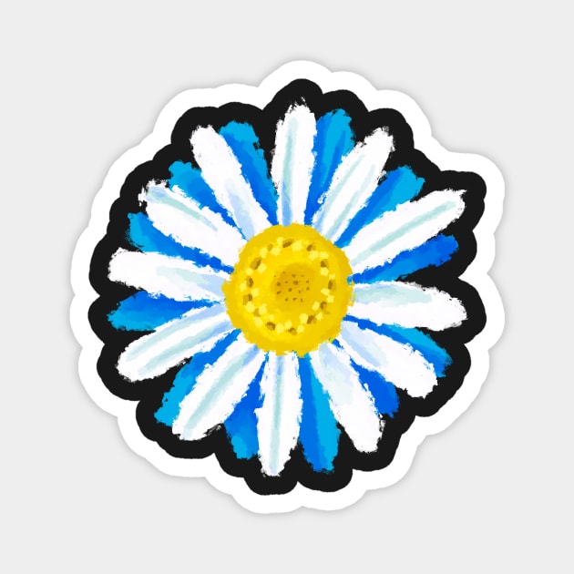 Blue Summer Daisy Magnet by Griffelkinn