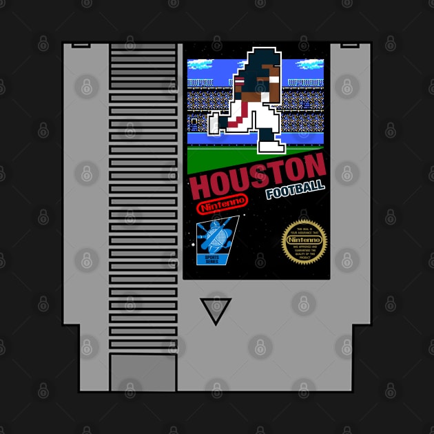 Houston Football 8 bit cartridge design by MulletHappens