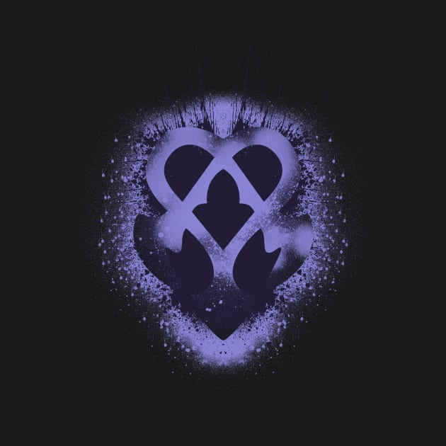 Kingdom Hearts Brushed Nightmare Emblem by Fabio Zannini