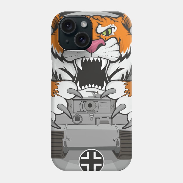 Tiger and German heavy tank Pz-VI " Tiger" Phone Case by FAawRay