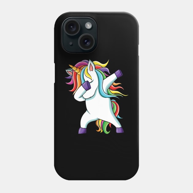 Dabbing unicorn We Wear Red For Red Ribbon Week Awareness Phone Case by FashionJB