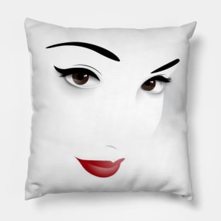 Portrait of the most beautiful girl in the world Pillow