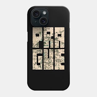 Prague, Czech Republic City Map Typography - Vintage Phone Case