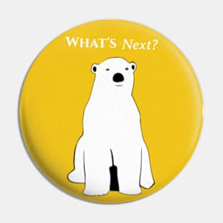 Polar Bear illustration ''What's next?'' Pin