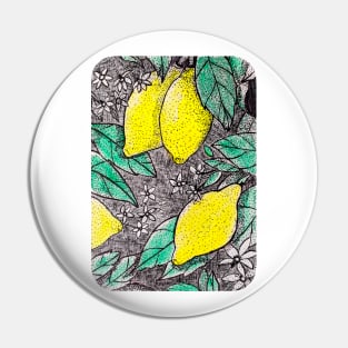 Lemons on a tree Pin