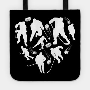 Womens Mens Love Playing Hockey Gift for hockey mom dad best hockey player Tote