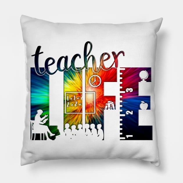 Teacher Life Pillow by OMARMAH