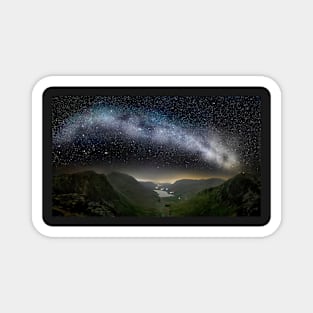 Milky Way over Mountains and Lakes Magnet