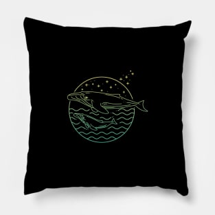 Whales - Color Pillow