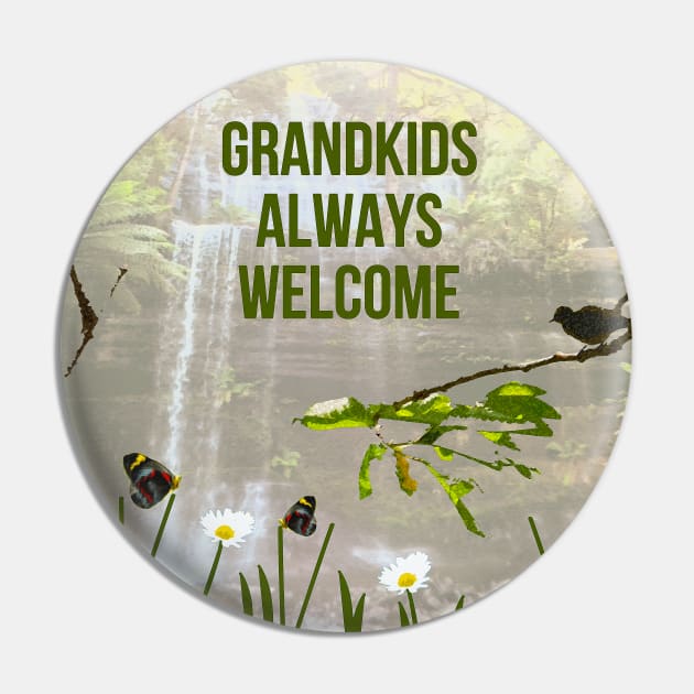Nan and Pops House, Grandkids Welcome Pin by Adam Clayton Graphics