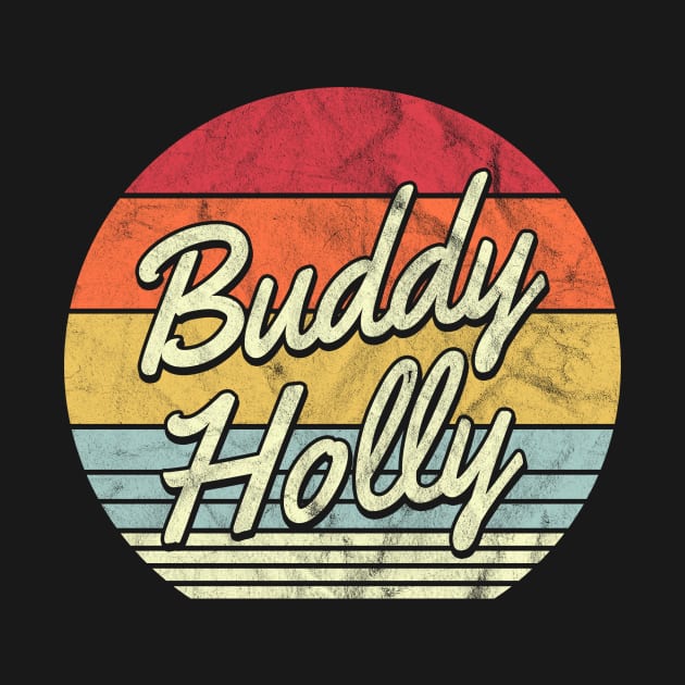 Buddy Holly Retro 70s Style Sunset by Horton Cyborgrobot