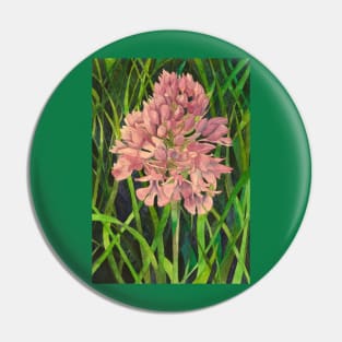 Wild orchids watercolour painting Pin