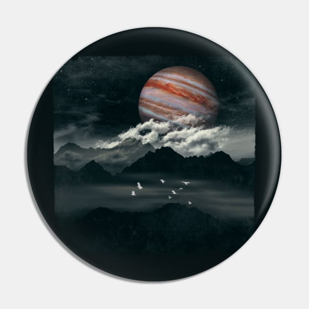 Jupiter above Mountains Pin by DyrkWyst