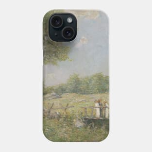 The Fishing Party by Julian Alden Weir Phone Case