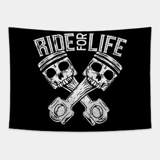 Ride for Live Motorrad Biker & Tuner Geschenk Tapestry