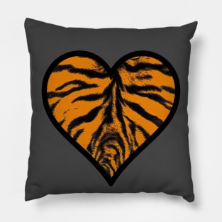 Tiger Stripe Heart Pillow