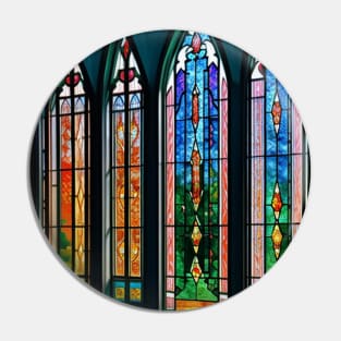 Lovely Stained Glass Windows in Spring Pin