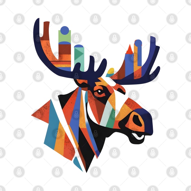 Moose abstract by Midcenturydave