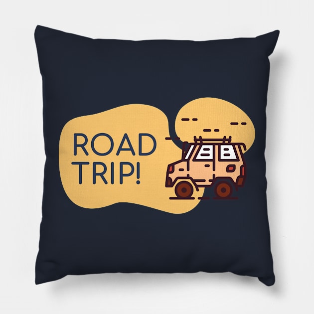 Raod Trip Pillow by Riyo