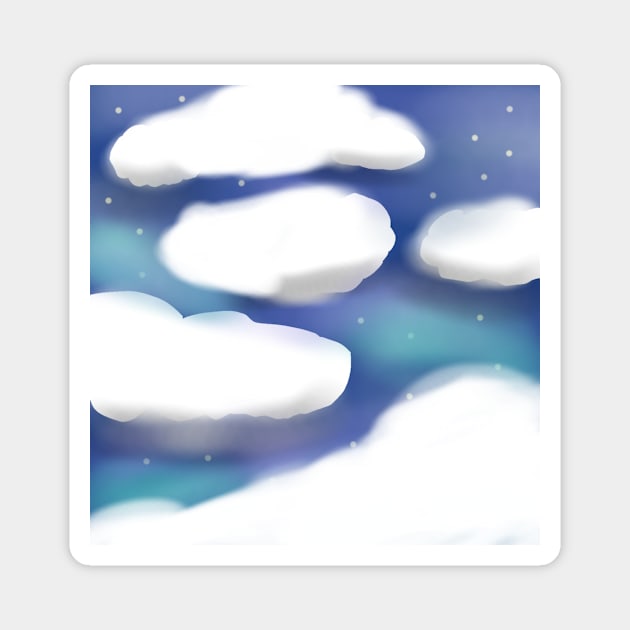 Cloudy night Magnet by GalaxieLotus